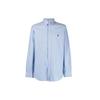 Polo FW21 Button-Down Collar Micro Logo Embroidered Long Sleeve Shirt Classic Fit Men Shirts Blue 710829480-001