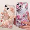 Transparent For iPhone 13 Case Cover Cute Cat Fashion Butterfly Funny Painted Casing A2633 A2482 A2631 A2634 A2635
