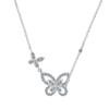 Shiny Rhinestone Butterfly Necklace Women Light Luxury Design Clavicle Chain