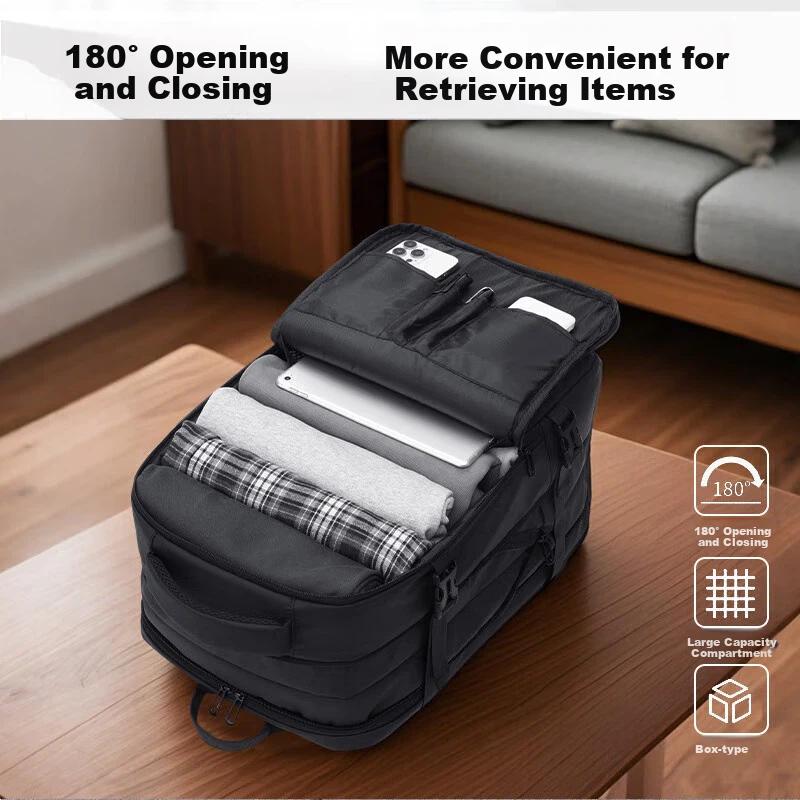 JEEP Travel Backpack, Large Capacity, Business Trip, Laptop Bag, Luggage Bag, Black