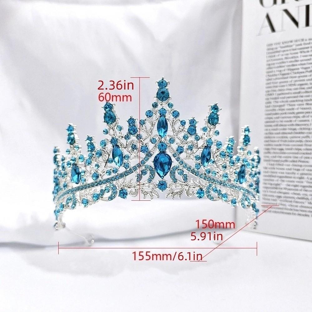 Украшения для волос Барокко Кристальные короны Роскошная корона принцессы Изысканная диадема со стразами Свадебная