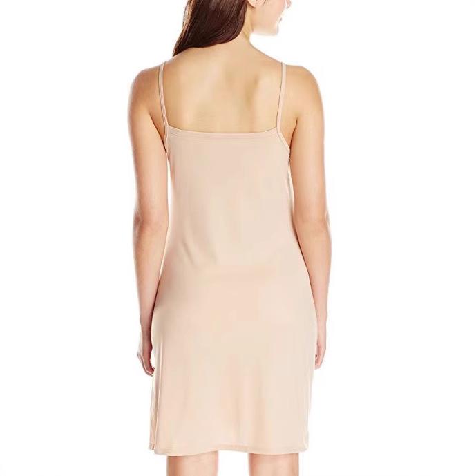 Vneck Spaghetti Womens Strap Summer Nightdress Solid Color Slim Fit