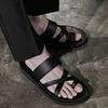 Miami Project MF 2891 Debrecen Leather Strap Sandals Vanta Black-2891