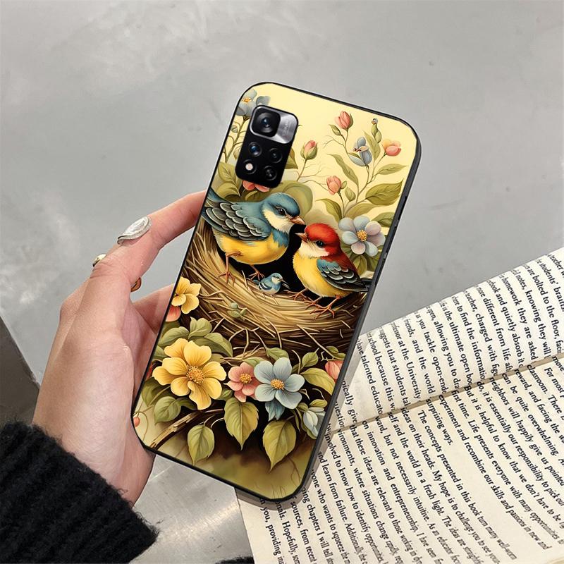 Чехол для телефона с птицами для Xiaomi Redmi note 13 12 Pro 11S 11 10 Pro 10S 12S Redmi 10 13C 9C