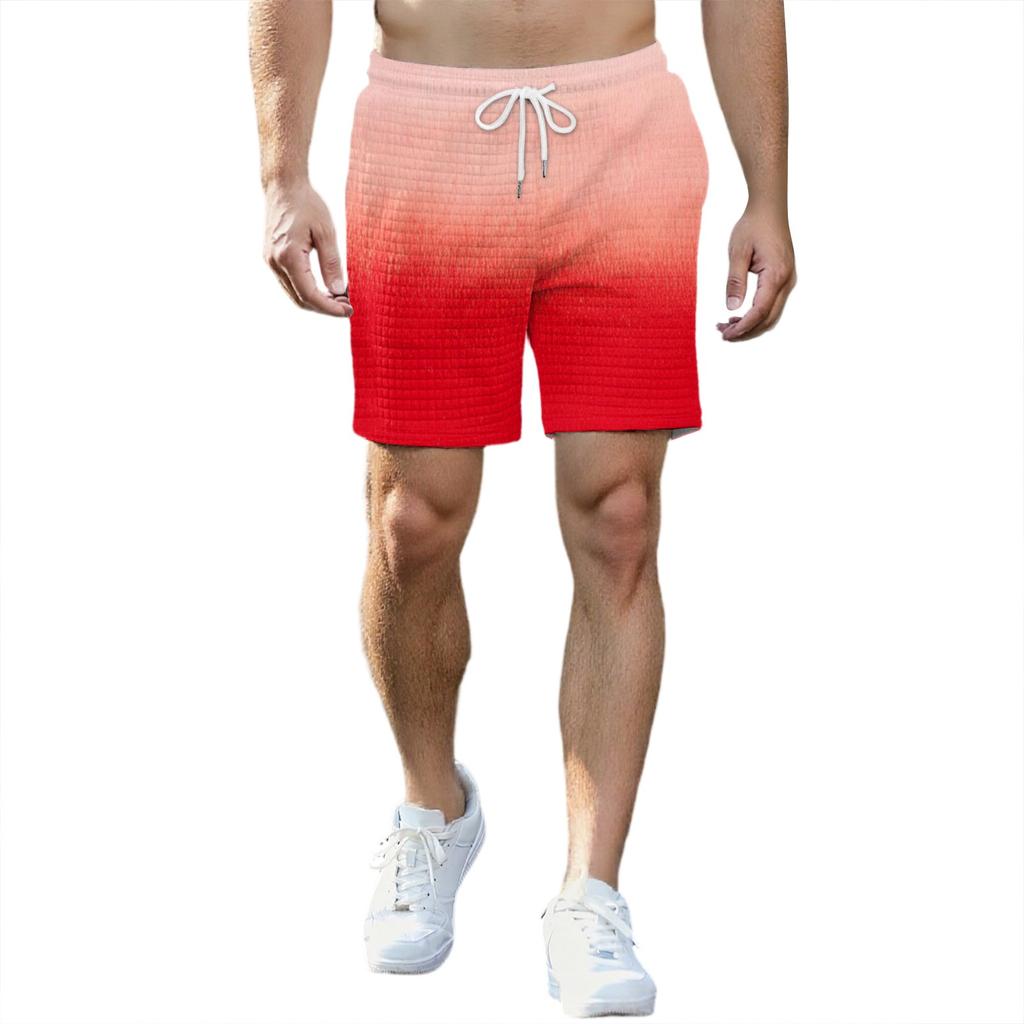 Мужские модные спортивные шорты с принтом, эластичный пояс, карманы, спортивные шорты