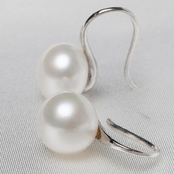 Twinkle Trinket Women Imitation Pearls Ball Hook Earrings Eardrops Bridal Wedding Party Jewelry