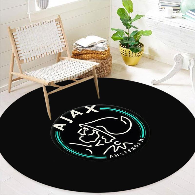 AFC Ajax Round Area Rug,Carpet Rug for Living Room Bedroom Sofa Playroom Decor,Non-slip Floor Mat
