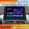 Для Renault Megane 2 2002 - 2009 Android 14 интеллектуальная система автомобильный радиоприемник мультимедиа видеоплеер 4G GPS Navi WiFi DPS стерео