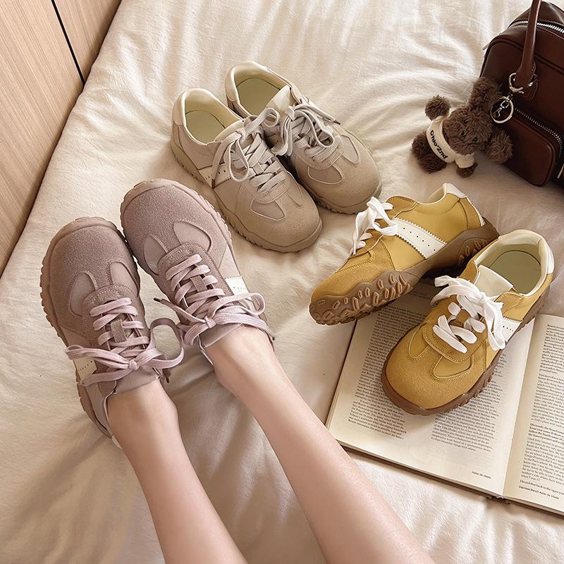 Женская обувь на платформе весна новая универсальная повседневная спортивная внутренняя увеличивающая рост обувь на доске ретро одинарная обувь