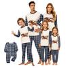 Family Matching Christmas Print Crewneck Long Sleeve Pants Loungewear Set for Holiday