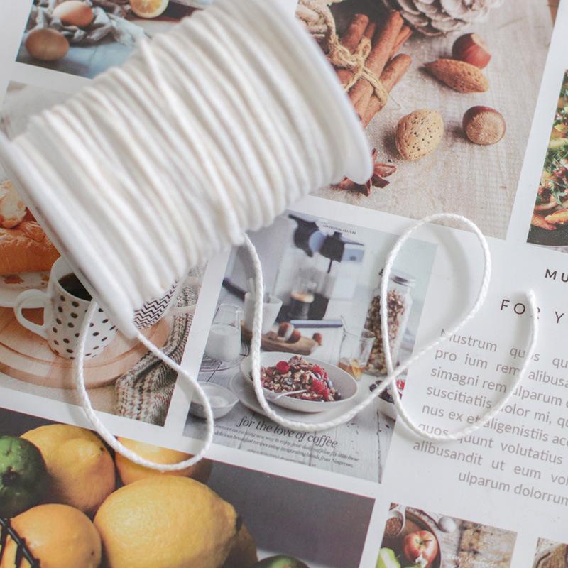 61м Нетоксичная Экологичная Катушка Хлопкового Плетеного Фитиля Фитиль Сердечник для DIY Масляных Ламп Принадлежности для Изготовления Свечей Ручной Работы