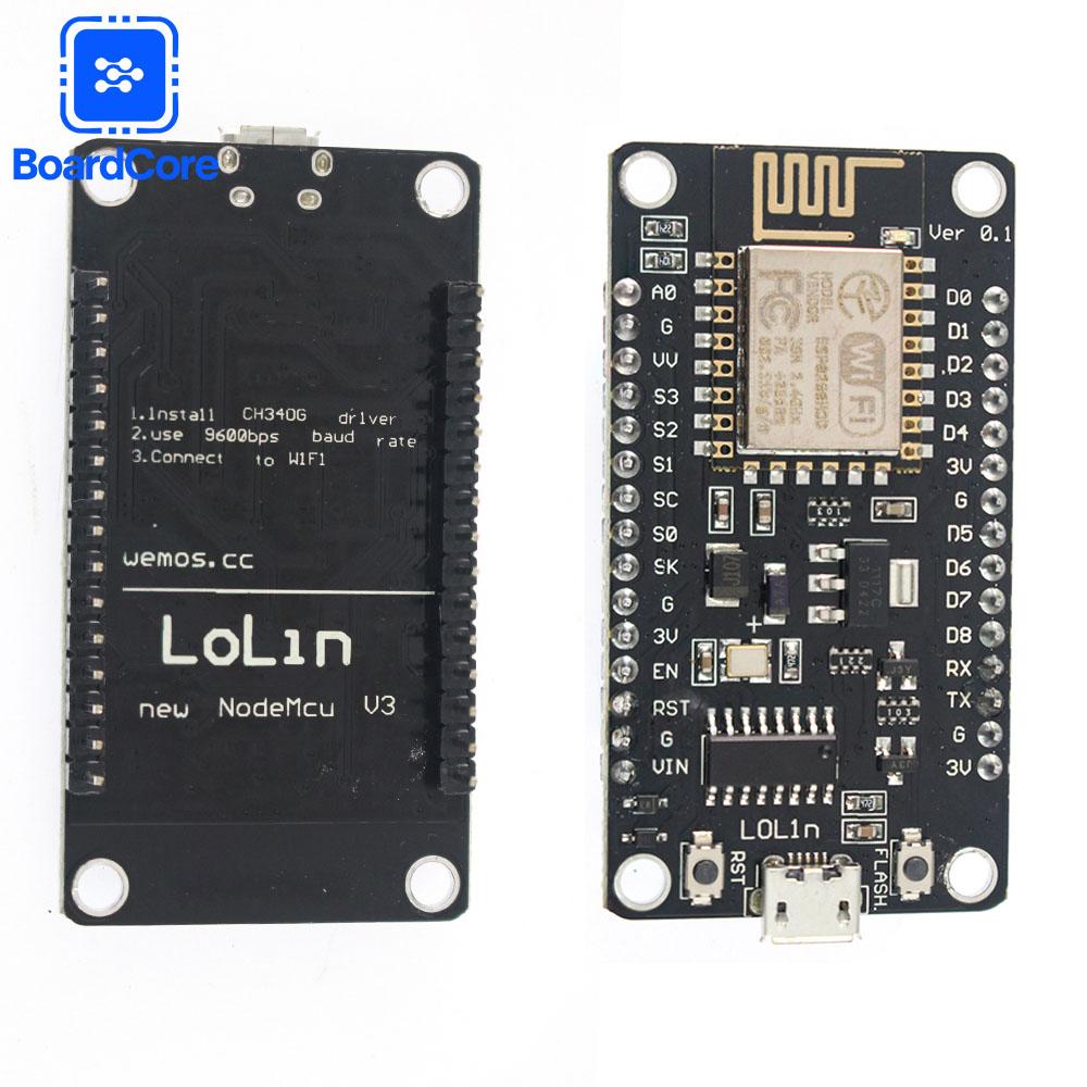Модуль NodeMCU Lua V3 ESP8266 Порт Micro USB Последовательный модуль WiFi CH340 Модуль платы разработки IoT для умного дома DIY