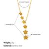 Waterproof Fresh Star Romantic Ins Tassel Necklace Elegant Stainless Steel Pendant Necklaces With EU Reach US CPSIA Standard