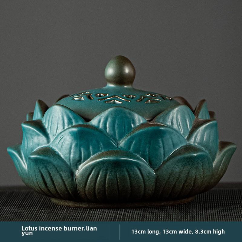 Керамическая курильница для благовоний Lotus Creative Retro Ornament Zen Aromatherapy Burner, без индивидуальной доставки благовоний