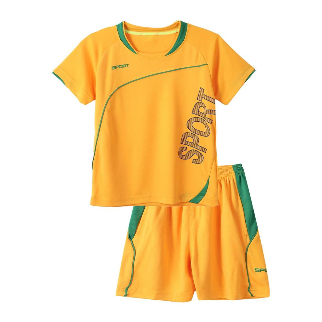 Летний дышащий сетчатый спортивный костюм для мальчиков из 2 предметов, спортивный топ с короткими рукавами и шортами на шнурке, комплект из 2 шт.