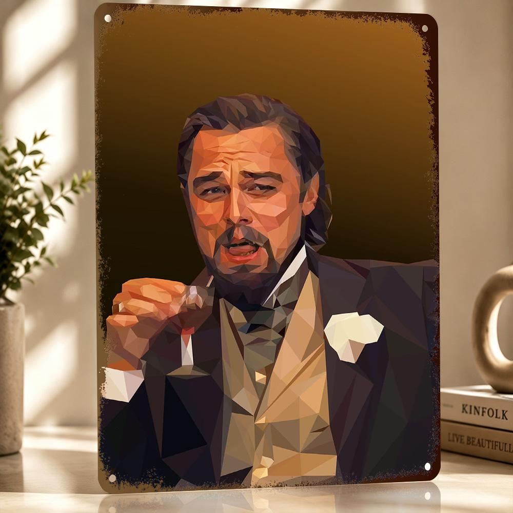 Launging Leonardo Dicaprio Personalized D Textured Metal Poster Wall Art Vintage Tin Signs for Decoration Room Ornaments Decor