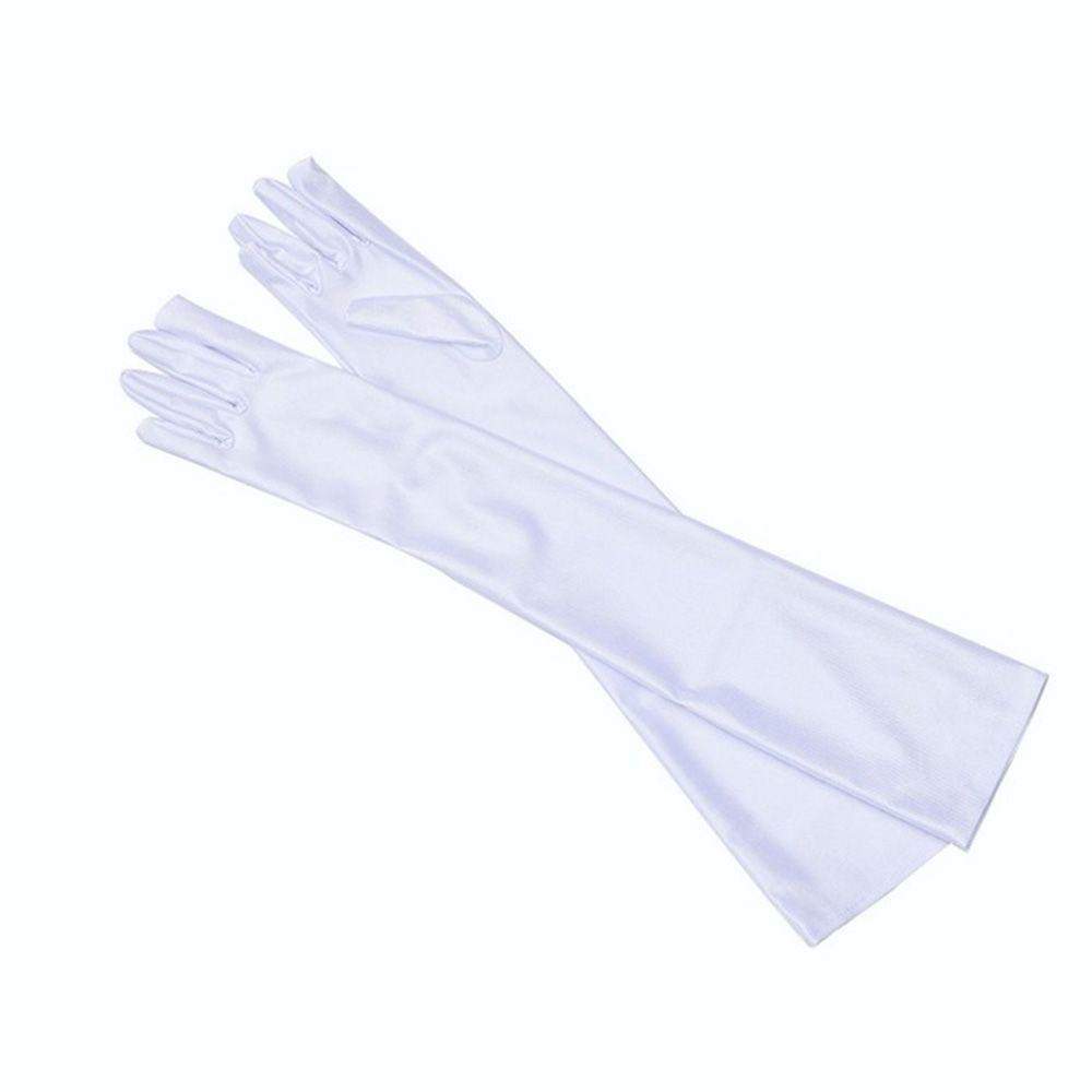 Ladies Parties Sunscreen Performance Satin Finger glove Driving Gloves Long Gloves Prom Gloves