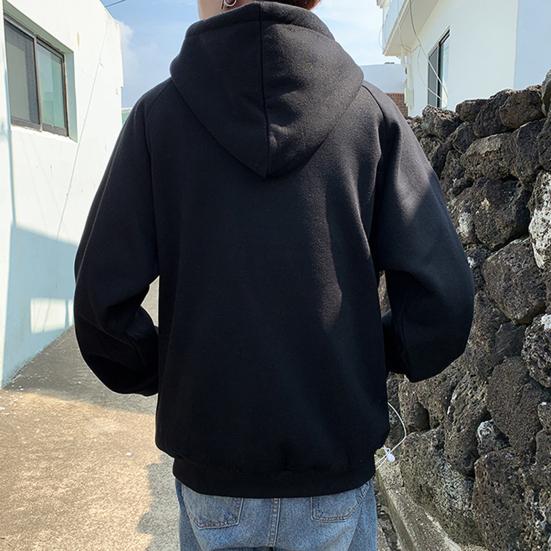 Толстовка на шнурке, свободная, толстая, накладной карман, с длинным рукавом, повседневный пуловер с капюшоном, повседневная толстовка средней длины, эластичная манжета сверху