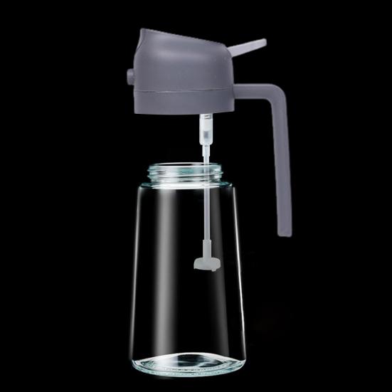 470 мл распылитель масла 2 в 1 прозрачный толстый герметичный большой емкости эргономичная ручка диспенсер для оливкового масла бутылка распылительная насадка пищевой класс