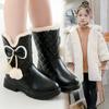 Girls' Boots Winter 2025 New Thickened Warm Children's Snow Boots, Big Children's Girls Princess Boots, Tube Boots