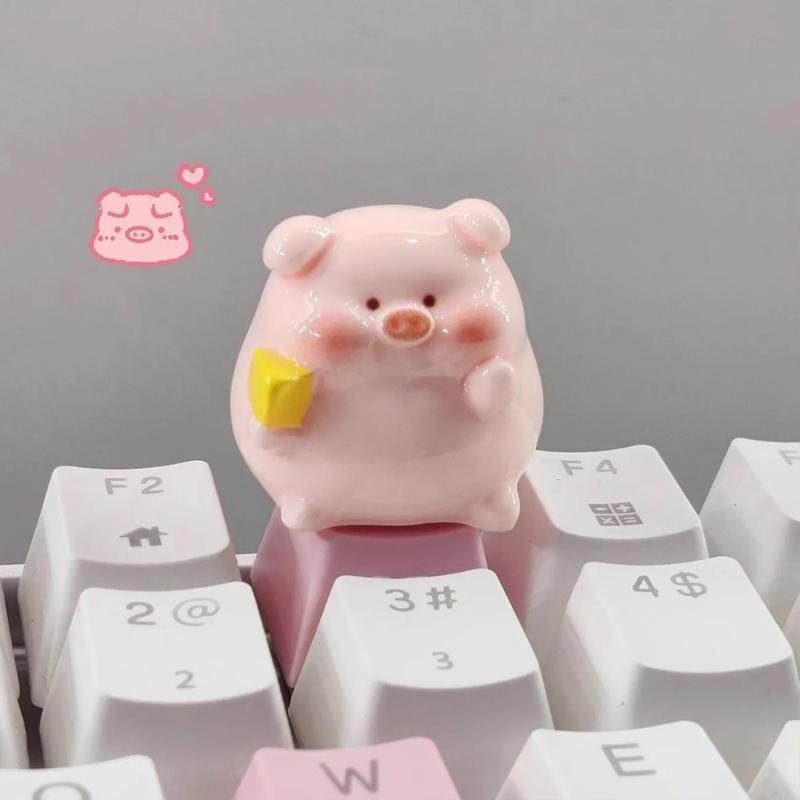 Креативная розовая свинья Keycap Мультяшные Keycaps Для Механических Клавиатур с Крестовым Штоком Замена Одного Клавиши