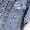 Women's Cropped Denim Jackets Lapel Button Down Trucker Jean Jackets Summer Short Sleeve Casual
