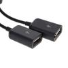 1pc 2 In 1 To Dual USB Female USB Converter Extension Splitter Hubs Male To USB Female OTG Adapter