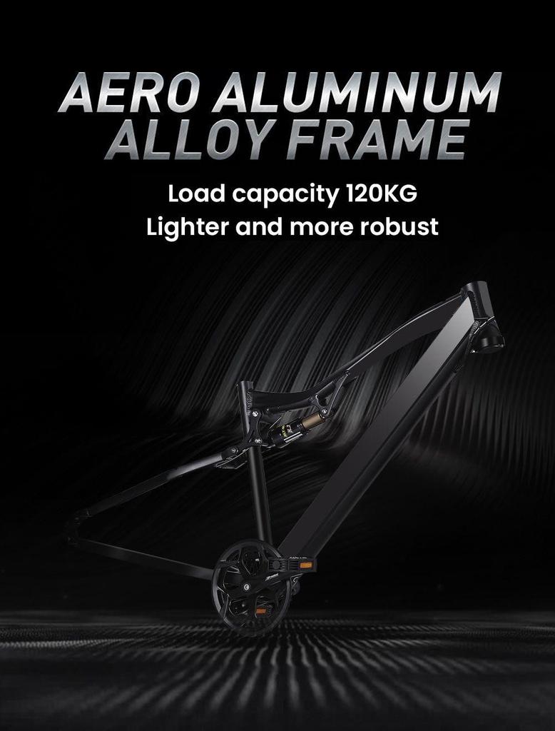 Электрический велосипед RANDRIDE YG90B, двигатель 1000 Вт, максимальная скорость 45 км/ч, 48 В, 17 Ач, аккумулятор 70-90, максимальный диапазон 27,5*2,4 дюйма, шины CST, нагрузка 120 кг