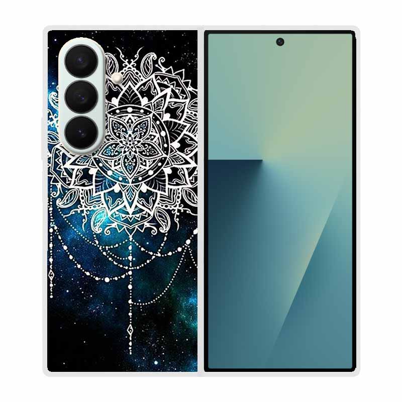 Чехол для SAMSUNG Fold 7 5G Чехлы Животное Мрамор Прозрачный Жесткий Телефон Funda для Galaxy Z Fold7 5G Задняя крышка Zfold7 Прозрачный корпус