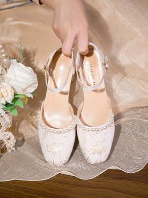 Стиль Китайской Республики с сандалиями на высокой платформе чонсам 2025 лето темный узор ретро стиль знаменитости Ханфу Мэри Джейн высокий каблук женские