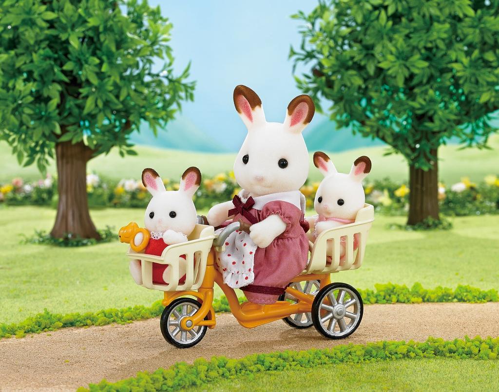 Мебель Sylvanian Families ST Mark Возраст 3 и Игрушка Sylvanian Epoch [Трехместный велосипед] Ka-625 Сертифицировано, Вверх, Кукольный домик, Семьи,