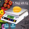 7500g X 0.1g Mini Digital Precision Jewelry Scale Electronic Balance Food Kitchen Scale Pockets Weight Scale