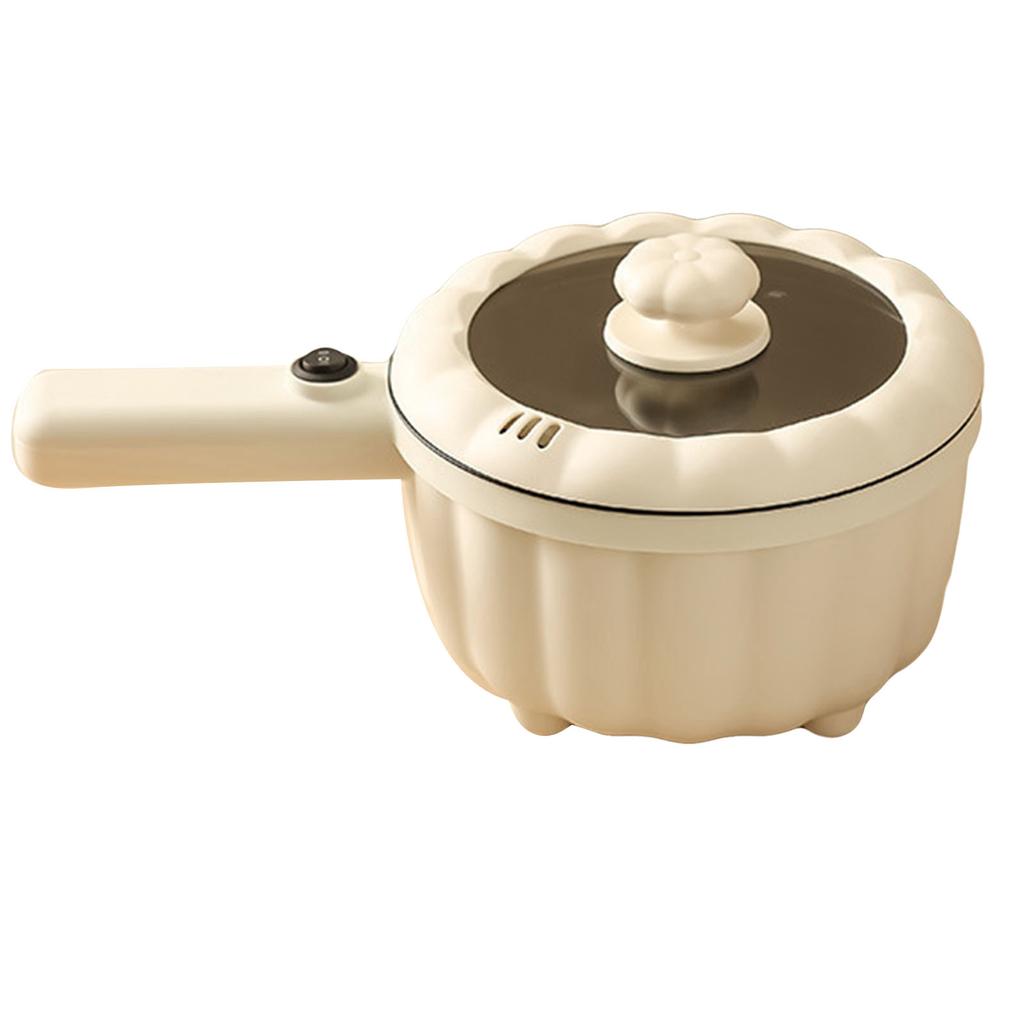 Электрическая кастрюля Эргономичная ручка Многофункциональная интегрированная электрическая плита Сковорода для дома Белый Длинная ручка Не