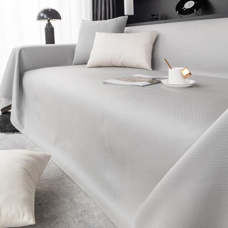 Водонепроницаемый чехол для дивана, предотвращающий утечку мочи, ткань из искусственной кожи, универсальный современный легкий роскошный нескользящий кожаный чехол для полотенец с полным покрытием