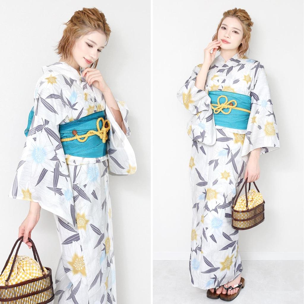 Fuuka Separate Free Lily White Two-Piece Yukata, Women's, Adult, Size, Pattern,