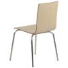 Natural plywood chair with stainless steel frame. Model WERDI B
