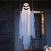 Hanging Wizard Hat Ghost for Porch Halloween Light Up Decoration, Spooky Large on A Outdoor Spirits with Warm Lights Swing Witch Front Yard Tree