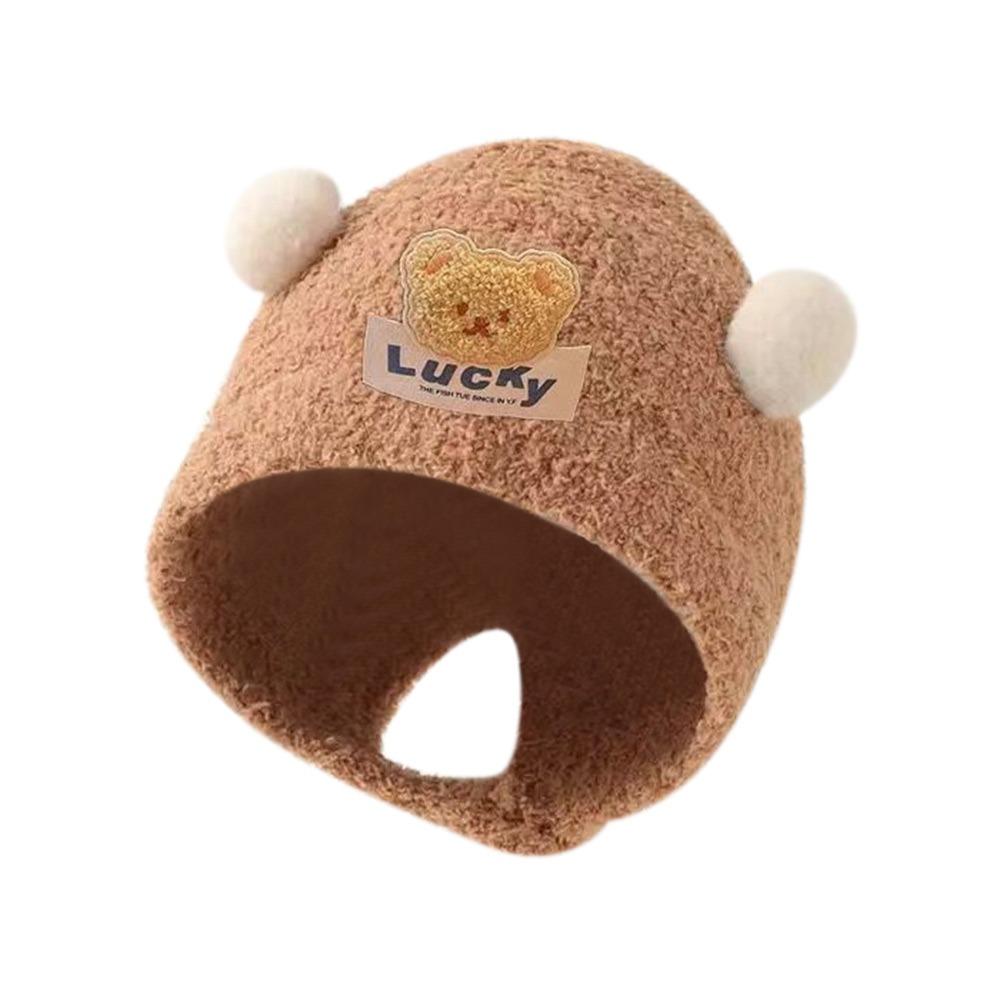 Мультяшные осенне-зимние шапки, утолщенная шапочка для новорожденных, шапка для малышей, теплая шапочка, для улицы