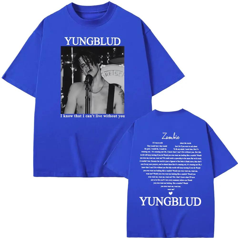 Yungblud Zombie Рок-группа Графическая Футболка Унисекс Хип-хоп Ретро Музыкальный Фан Аппарал Футболки Унисекс Повседневные С Круглым Вырезом Высококачественная Футболка
