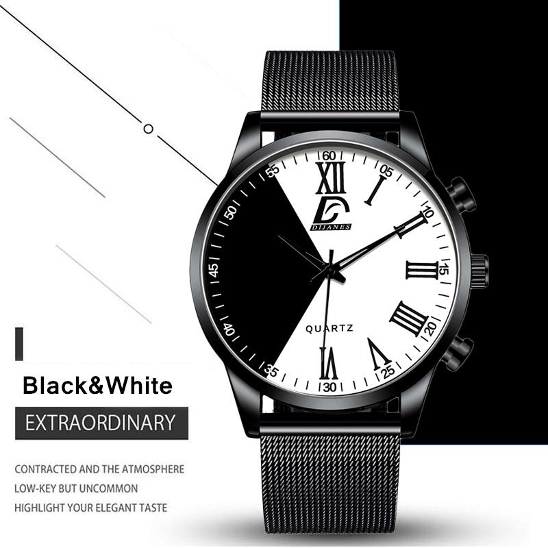 Fashion Mens Watches Casual Quartz Wrist Watch for Men Luxury Business Black Watch Male Clock