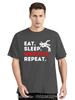 Ешь Спи Борись Повторяй Смешная Борцовская Футболка Оверсайз Одежда Борца Мужская Мода Фитнес Футболка Повседневная Хлопковая Футболка