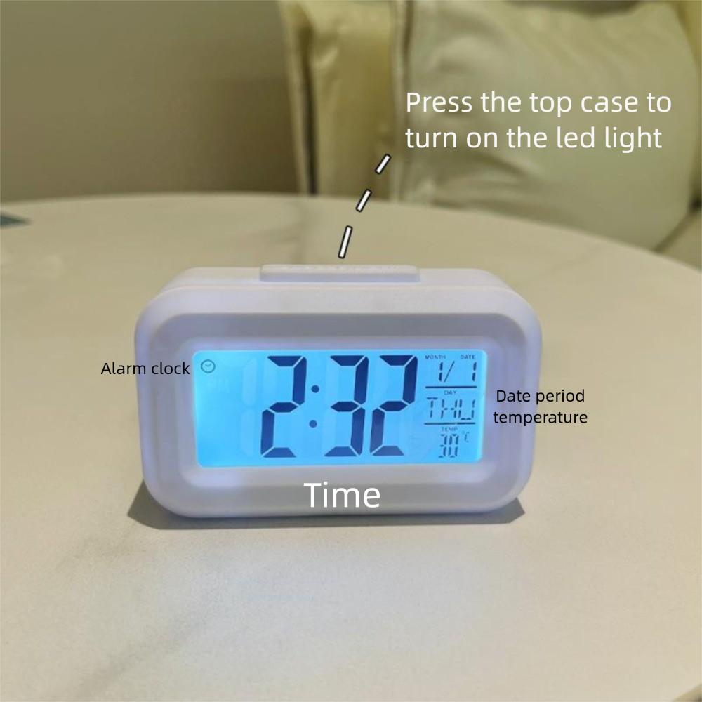 Led Light LED Digital Clock LCD Display Smart Digital Alarm Clock Bedside Table Clock  Home Decor