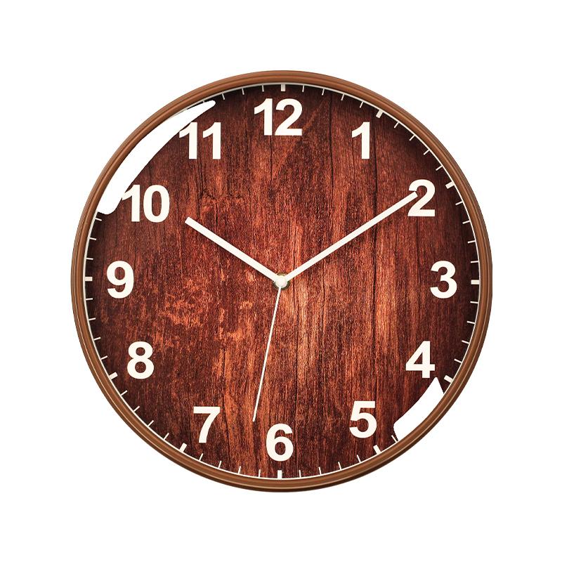 European Classic Luxury Art Deco Retro Vintage Plastic Quartz Analog Wall Clock for Home Decoration