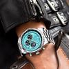 LIGE Business Men's Watch Chronograph Quartz Wristwatch Fashion Moon Phase Calendar Clock Waterproof Luminous Male Watch