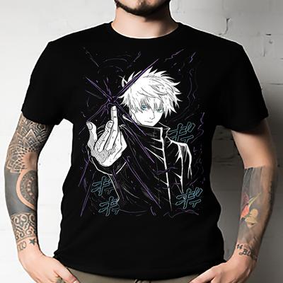 Футболка Годжо Сатору Мегуми Итадори Юдзи Магическая битва Сукуна Аниме Футболка Унисекс
