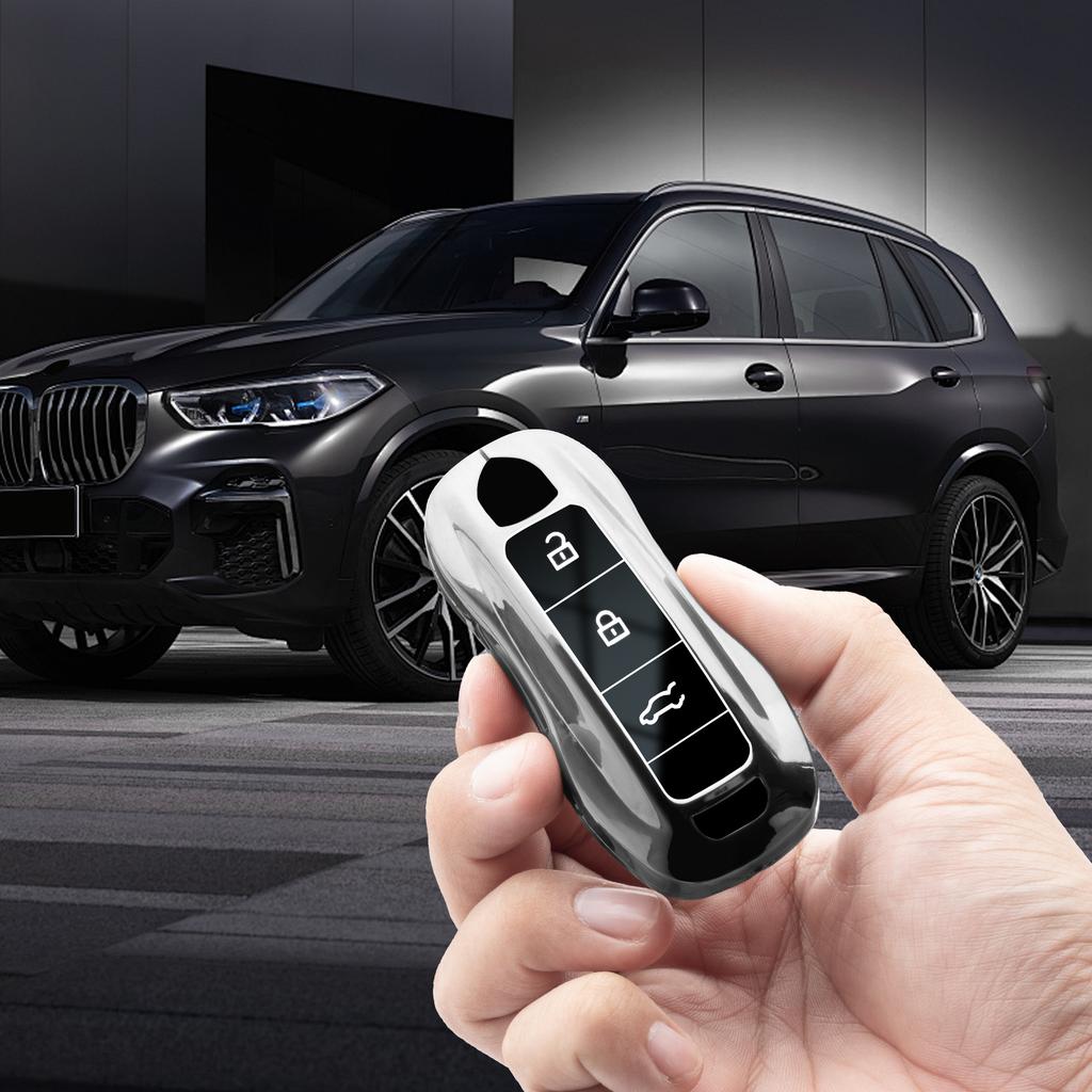 Alloy Car Key Case Cover Shell Fob for Porsche Cayenne 958 911 Lepin 996 Macan Boxster Panamera 997 944 924 Panamera 718 971 9YA