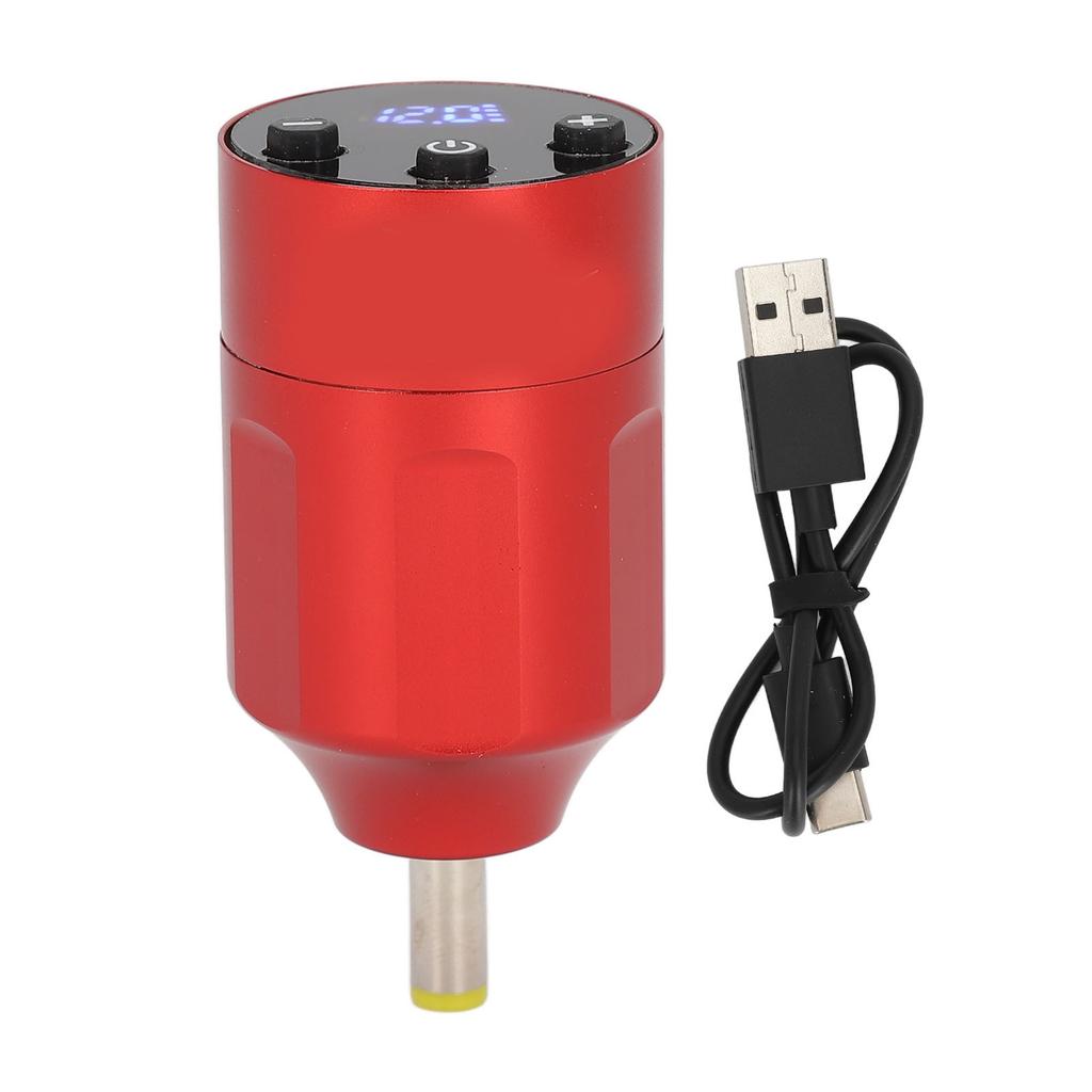 Беспроводной блок питания для тату DC интерфейс емкость 1300 мАч светодиодный экран алюминиевый сплав USB Type C аккумулятор для тату-машинки