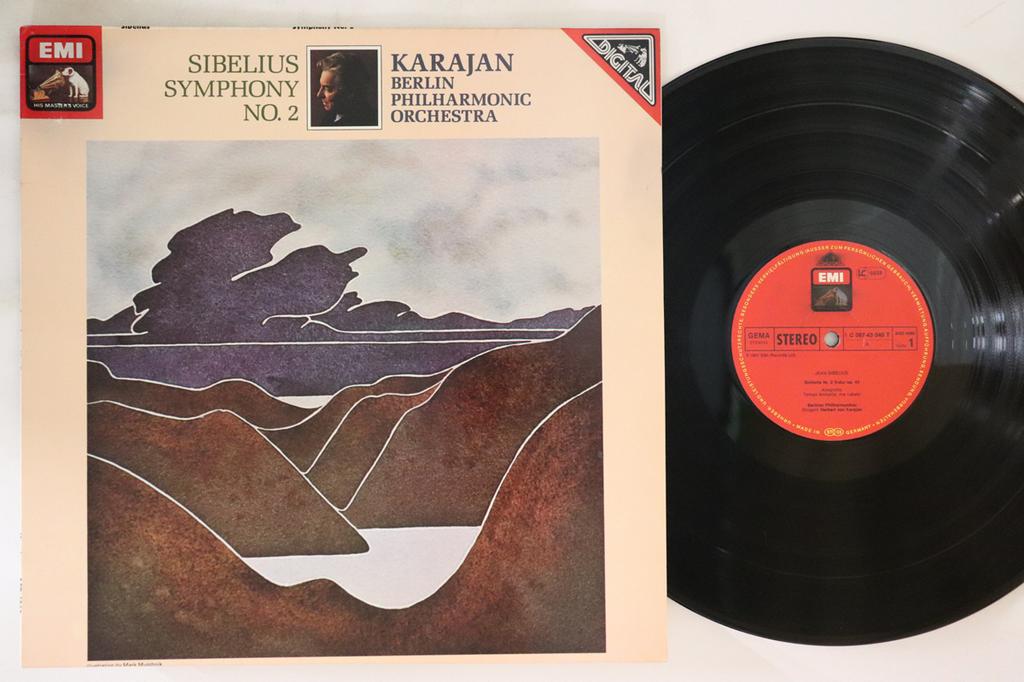 LP Пластинка ГЕРБЕРТ ФОН КАРАЯН, БЕРЛИНСКИЙ ФИЛАРМОНИЧЕСКИЙ ОРКЕСТР - Симфония Сибелиуса №. 2 ASD4060 EMI 1981 Великобритания Классика Б/У