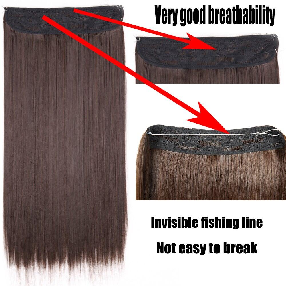 MERISIHAIR Женская мода, длинные прямые волосы, натуральное синтетическое химическое волокно, длинные волосы для наращивания, невидимая леска, кусок парика