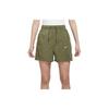 Sportswear High-Waisted Woven Solid Casual Sports Shorts Women Shorts Medium-Olive DX6152-222